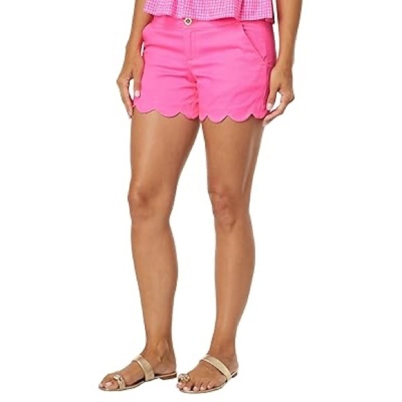 EUC - Lilly Pulitzer Buttercup Stretch Shorts Pink Isle - Size 0 - Picture 1 of 4
